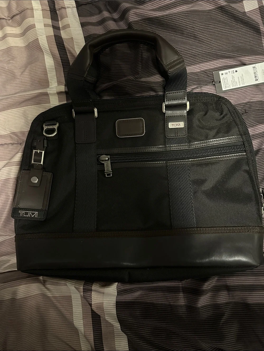 Bravo leather black and brown business bag